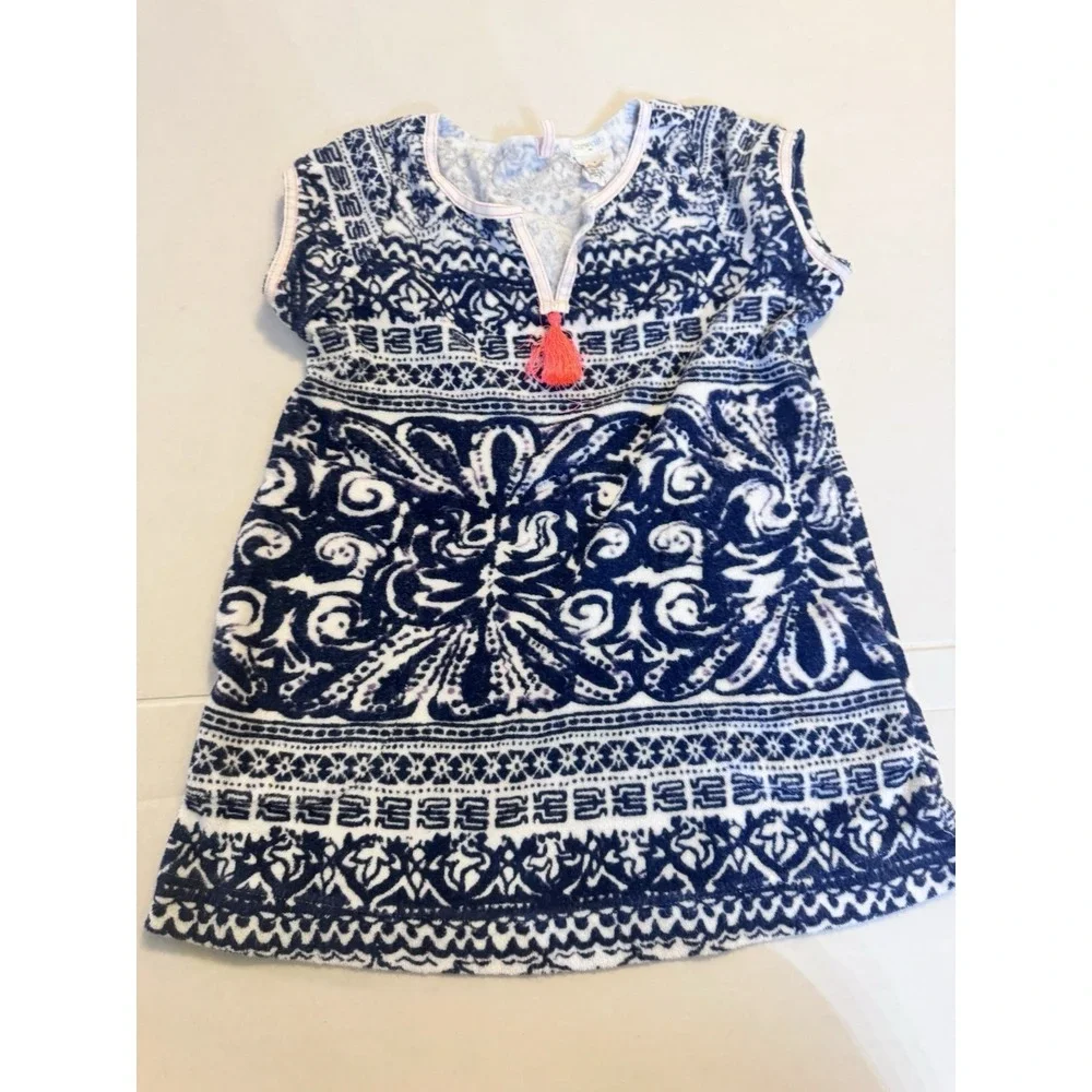 CREWCUTS CREW CUTS girls size 3t‎ Navy WHITE Terry Beach Coverup